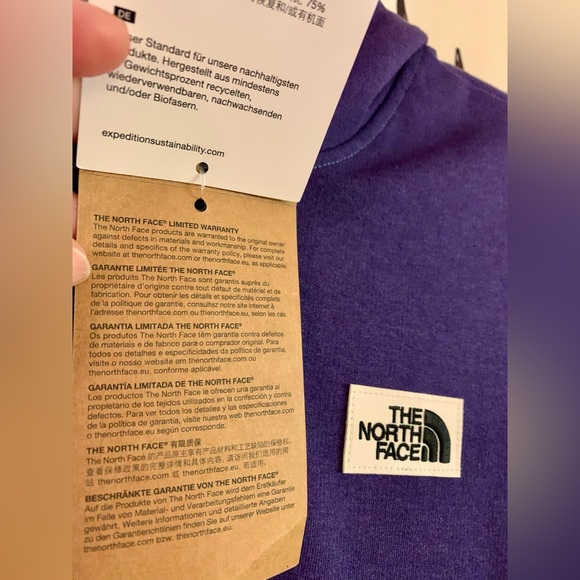 NWT THE NORTH FACE MEN’S HERITAGE PATCH PULLOVER HOODIE Cave Blue Sz Small - Picture 7 of 10